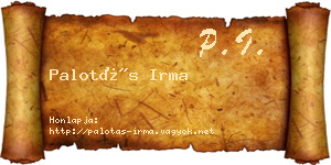Palotás Irma névjegykártya